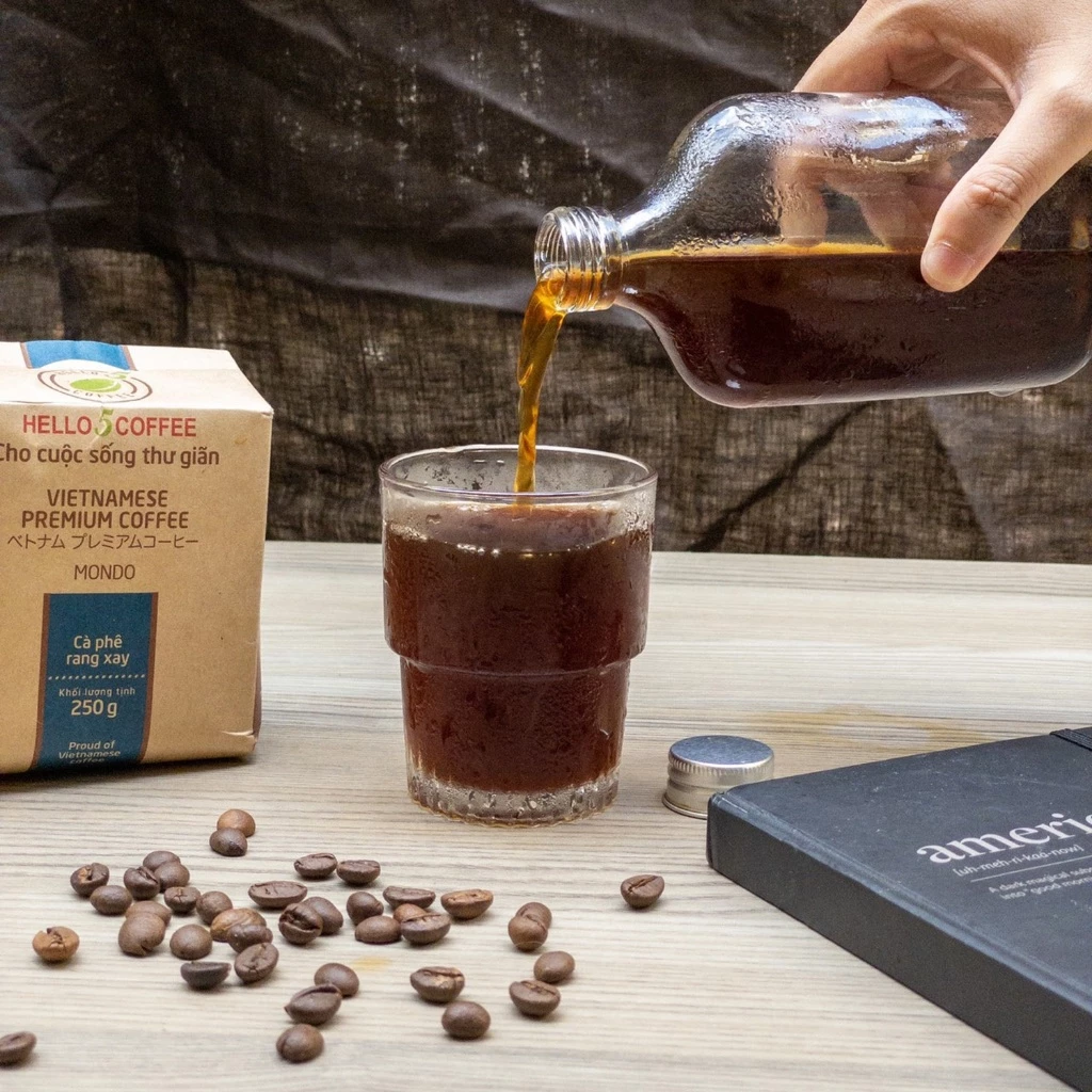 Cà phê rang xay nguyên chất Hello 5 Coffee MONDO (túi giấy 250gr) - Hình ảnh 4