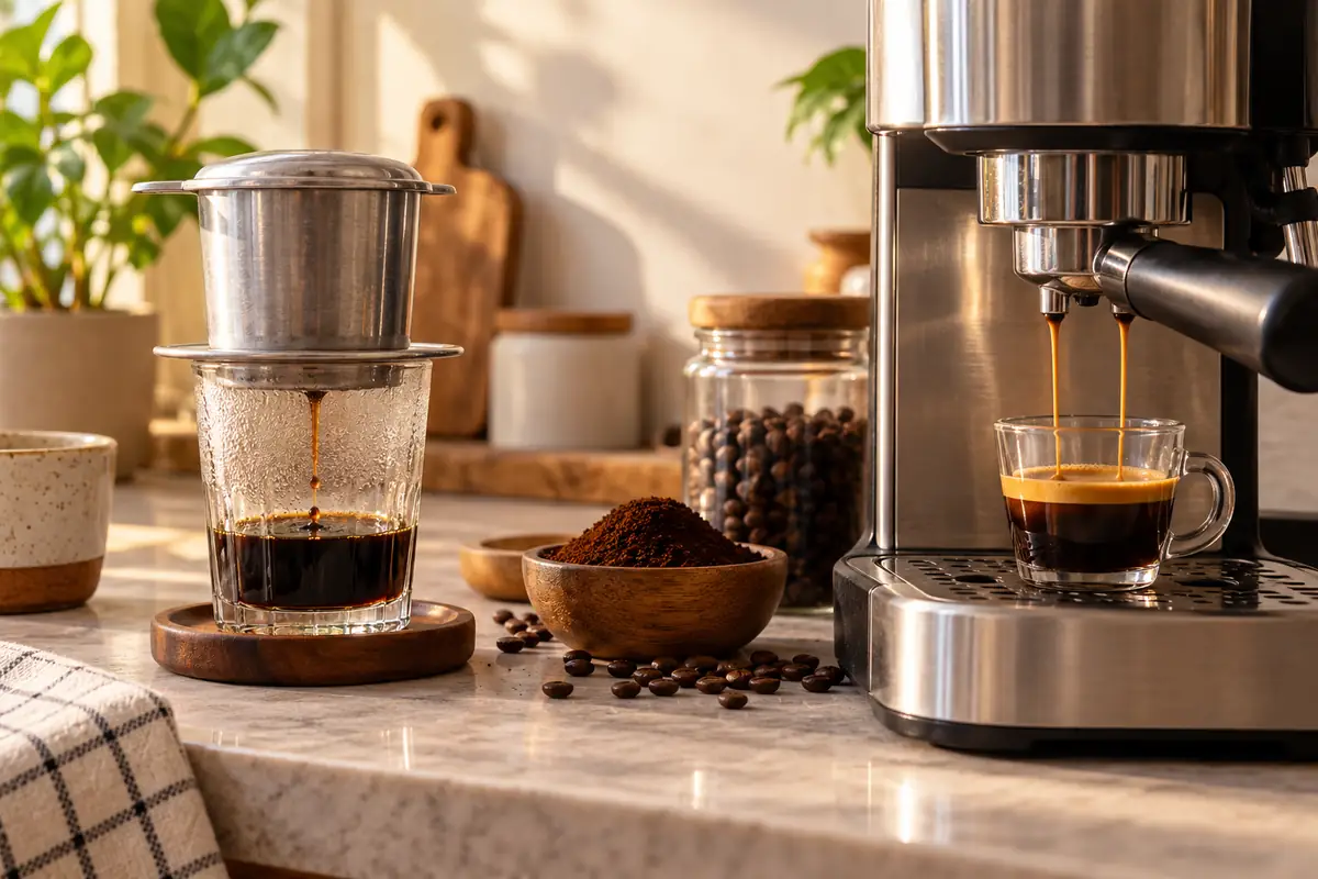 Chọn cà phê pha phin và espresso theo gu cà phê